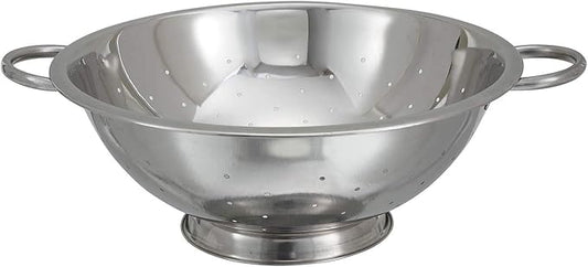 Winco Stainless Steel Colander with Base, 14-Quart