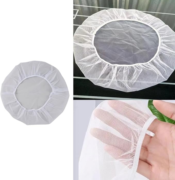 4 Pack Mesh Food Covers Portable Small Food Tents Top Screen Food Cover for Outdoors Camping Glass Food Storage Containers Meal Prep Container Food Storage Bins Countertop Fruit Bowl Plates