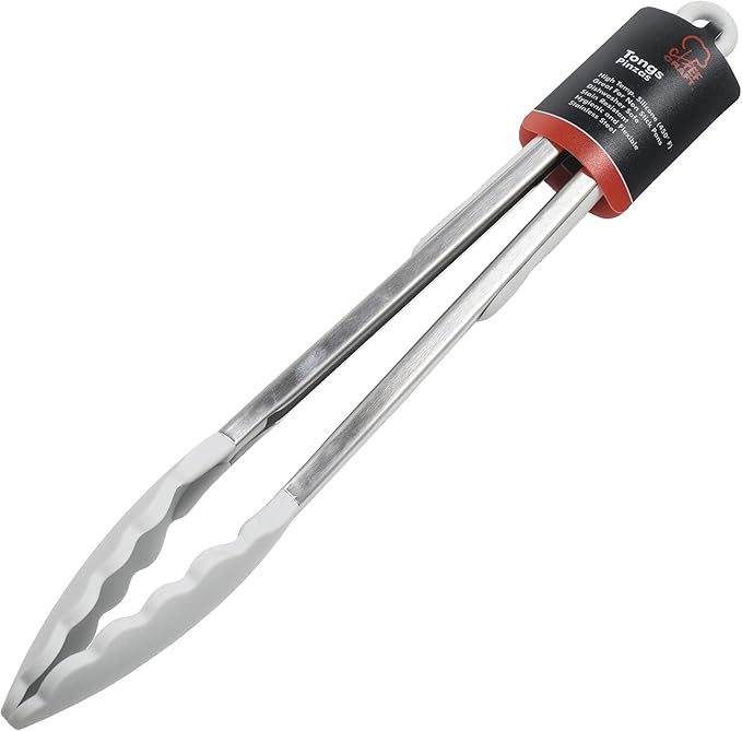 Chef Craft Premium Silicone Cooking Tongs, 12 inch, Gray - Image 2