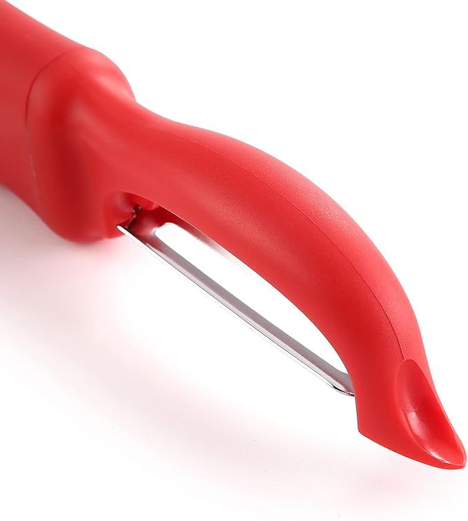 Spring Chef Premium Swivel Vegetable Peeler, Soft Grip Handle and Ultra Sharp Stainless Steel Blades - Perfect Kitchen Peeler For Veggie, Fruit, Potato, Carrot, Apple - Red - Image 9