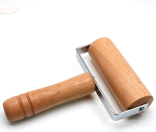 Wooden Rolling Pin, Ergonomic Non-Stick Pizza Baker Dough Pastry Roller for Kitchen Home Cooking Baking (T Square Type)