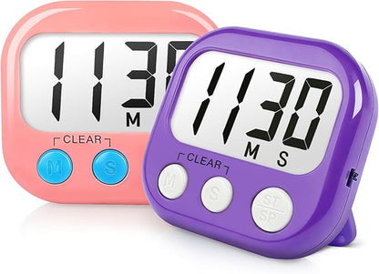 Classroom Timers for Teachers Kids Large Magnetic Digital Timer Teacher Supplies 2 Pack-Pink Purple by AOUCE