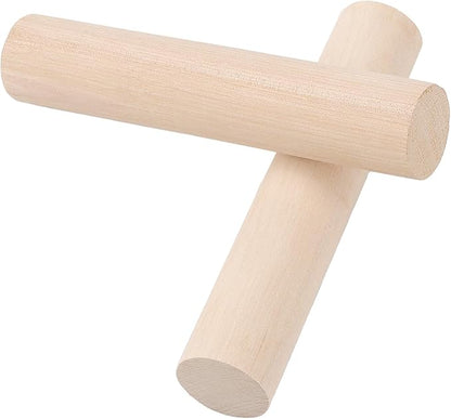 Wooden Rolling Pin Set, Natural, 6 x 1.2 Inch Mini Dough Rollers for Dumplings, Pizza, Bread, Tortillas, 15 Pieces