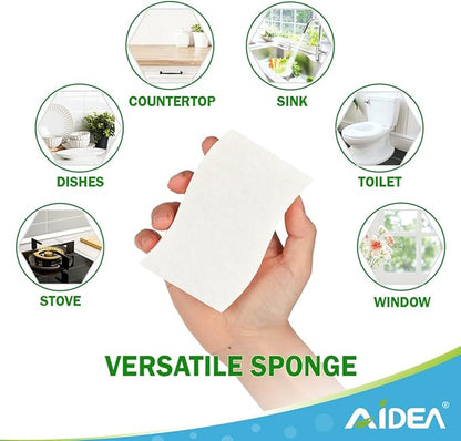 AIDEA Non-Scratch Scrub Sponge-6Count, Sponges Kitchen, Natural Sponge for Non-Stick Cookware, Cellulose Sponges for Dishes, Cleaning Power for Kitchen, Bathroom, Household - Image 6