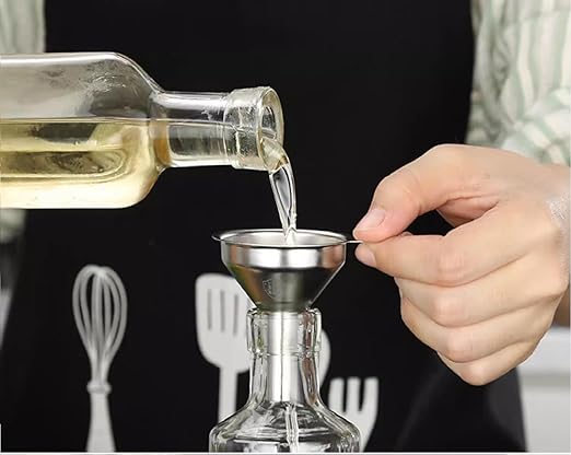 3PCS Kitchen Funnels Set,Stainless Metal Funnel for Filling Bottles - Tiny Small Medium Large for Essential Oils,Spice, Cooking,Powder,Flask，Perfume,Dry Ingredients Powde (Silver) - Image 8
