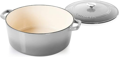 Cuisinart Chef's Classic Enameled Cast Iron Round Covered Casserole (Grey Gradient, 7- Quart) - Image 2