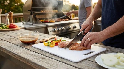 Farberware Large Cutting Board, Dishwasher- Safe Plastic Chopping Board for Kitchen with Easy Grip Handle, 11-inch by 14-inch, White - Image 9