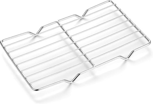 Roasting Rack Stainless Steel Wire Rack for Baking Sheet 5.3 x 8.46 Inch Heavy Duty Wire Grate Oven Grill Rack Oven Rack Cooling Rack Baking Rack with 4 Legs Rectangle Wire Cooking Racks for Meat