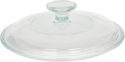 CorningWare FS5 1.5qt/1.4L Round French White Casserole Dish & G-5C 1.5qt French White Fluted Glass Lid
