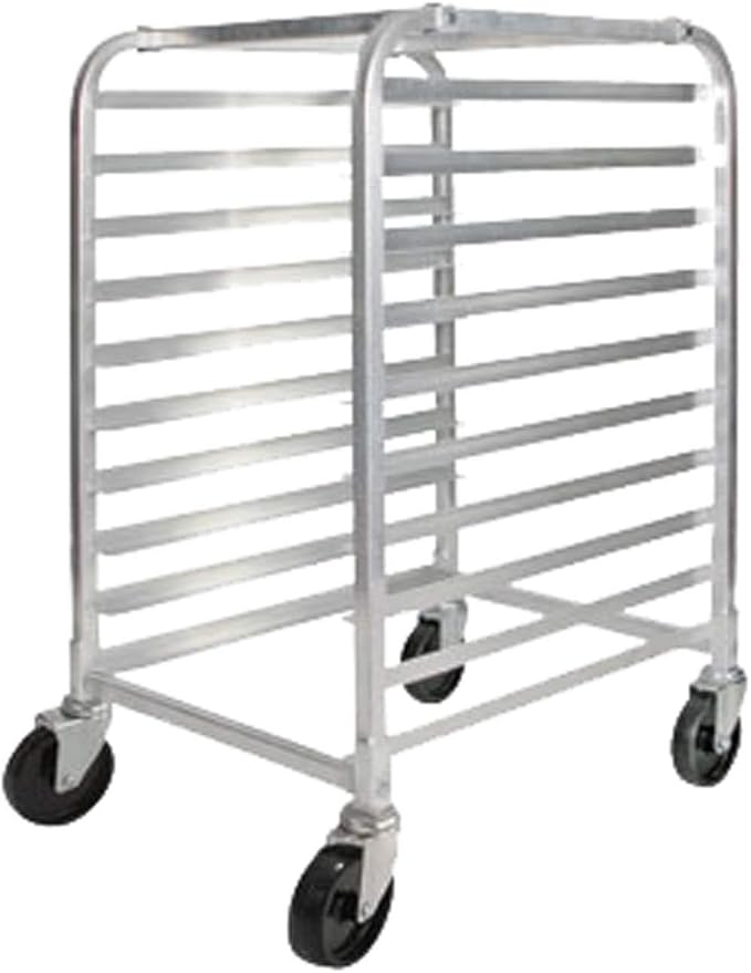Winco Sheet Pan Rack, Half-Height, 10-Tier, 3" Spacing, Aluminum, Welded, NSF by Winco