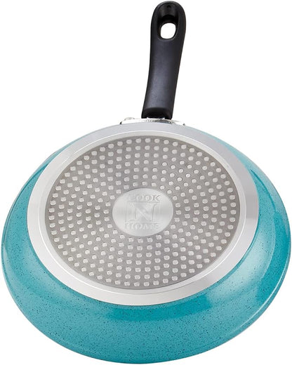 Cook N Home Pots and Pans Nonstick Cookware Set 12-Piece, Kitchen Cooking Set with Frying Pans and Saucepans, Induction Compatible, Turquoise - Image 8