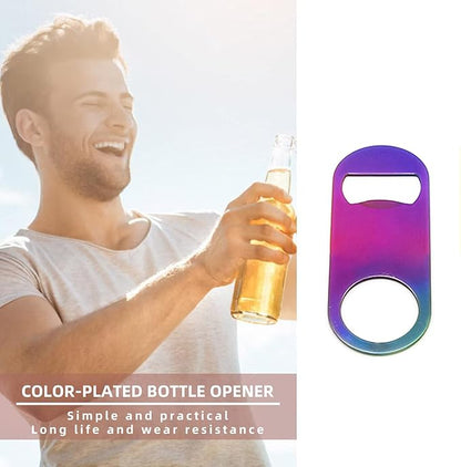 Rainbow Color Stainless Steel Flat Bottle Opener, Sturdy and Durable 2 Pcs to Send to Friends, Suitable for Bar Bartender Men Women Kitchen Restaurant Party Supplies (Small) - Image 6
