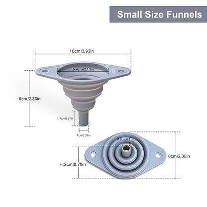 Kitchen Funnels Set 4 Pack，Small and Large，Silicone Collapsible Funnel，Small Funnel for Bottles and Funnels for Filling Water Bottle - Image 4