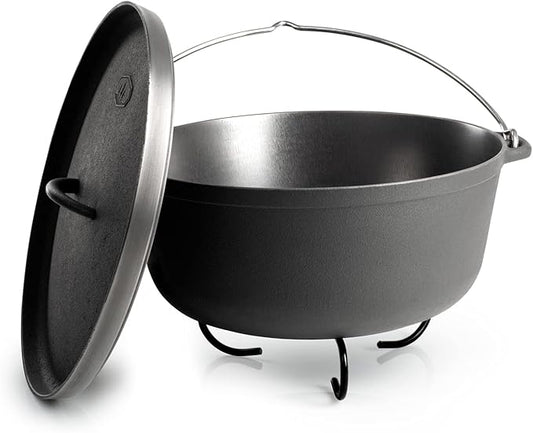 GSI Outdoors Guidecast 7qt Dutch Oven | Cast Iron Dutch Oven for Camping, Cabin and Home Kitchen