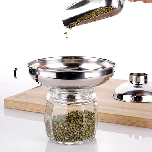 Stainless Steel Funnel for Mason Jar with Handle for Regular and Wide Mouth Jars (Neck-4.5cm) - Image 5