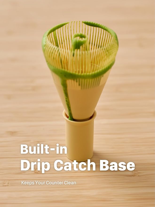 Resin Matcha Whisk Made in Japan - Durable PP Chasen, Bamboo Whisk Alternative for Japanese Tea Ceremony & Daily Latte, Professional Mixing Tool, Easy to Clean