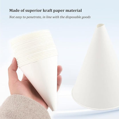 25PCS Disposable Funnels for Automotive Use,6 oz Paper Engine Oil Funnel for Oil Change and Fill of Coolant Motor Oil Gasoline Water,Universal Coolant Funnel Car Accessories