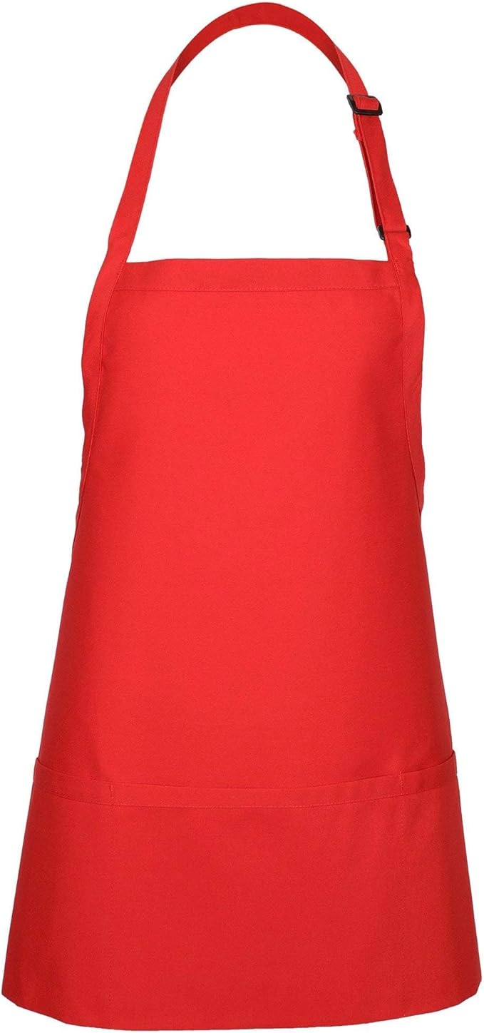 FAME® 3 Pocket Adjustable Unisex Bib Apron - F10 - Restaurants, Home, Hobbyist, Chef, Paint Party, Gardener, Grocery Store