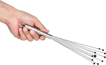 Restaurantware 12.5 in Stainless Steel Ball Whisk with Silicone Tips - German Standard Sauce & Gravy Whisk, Non-Scratch, Dishwasher Safe - Non-Stick Silicone Ball Whisk for Baking - Image 11