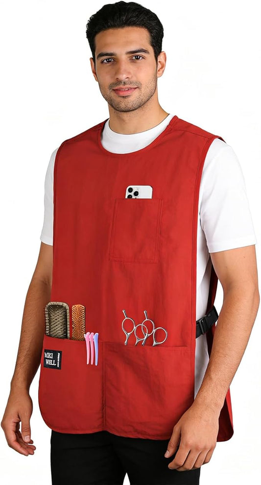 Waterproof Unisex Cobbler Apron with 4 Pockets Vest Style Ultralight Chef Waiter Work Overalls