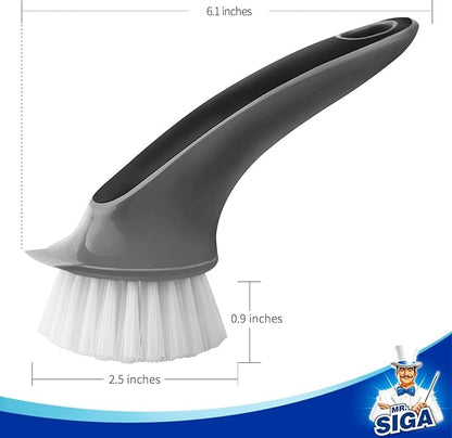 MR.SIGA Pot and Pan Cleaning Brush, Dish Brush for Kitchen, Pack of 2 - Image 3