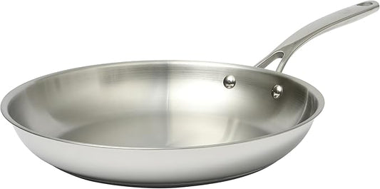 Martha Stewart Castelle Large 12" Stainless Steel Frying Pan Non Toxic Fry Pan Skillet by MarthaStewart