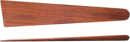 Earlywood 13 inch Handmade Wood Cooking Utensil for Kitchen, Multi-Purpose Scraper and Egg Turner, Cast Iron Scraper and Saute Spatula - Made in USA - Jatoba