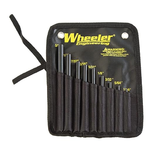 Wheeler Engineering Roll Pin Starter Punch Set for Gunsmithing by Wheeler