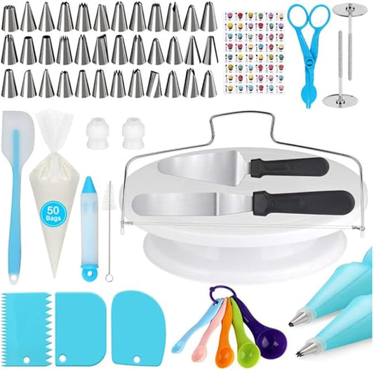 104 Piece Baking Tool Scraper Mounted Mouth Baking Tool Set Cake Turntable Set
