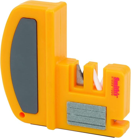 Smith's 50729 Deluxe Fillet Knife & Hook Sharpener - Portable Outdoor Tool - Multiple Sharpening Grooves - Line Cutter - Pocket Knives & Straight Blades - Lightweight & Durable - Fishing Hook