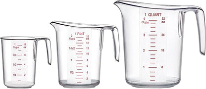 Amazing Abby - Melissa - Plastic Measuring Cups (3-Piece Set), Food-Grade Measuring Jugs, 1/2/4-Cup Capacity, Unbreakable, Stackable, Dishwasher-Safe, Great for Oil, Vinegar, Flour, and More - Image 6