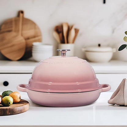 EDGING CASTING Enameled Cast Iron Dutch Oven Pot with Lid, Round Bread Oven for Homemade Sourdough Bread Baking, 6 Quart, Pink - Image 7