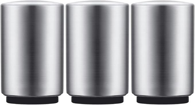 3PCS Premium Automatic Beer Bottle Opener, Magnet Stainless Steel Push Down Off Soda Lid Open Magnetic Catching No Damage Caps, Portable Pop the Top Bar Tools for Home Wine Accessories Picnic Camping by Swaytail