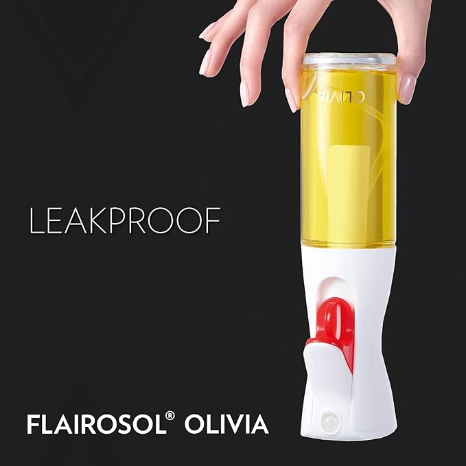 OLIVIA SIGNATURE Advanced Kitchen Oil Sprayer Technology, Fine Mist & Portion Control, Refillable Glass Olive Oil Cooking Spray Bottle for Air Fryer, Salad, BBQ, 130ml (Gold Print) - Image 4