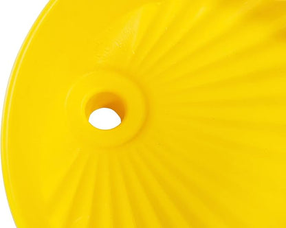Eagle 1660 Drum Funnel – 18" Diameter, Yellow HDPE, Fits 30 & 55 Gallon Drums, 6" Side Walls to Reduce Splashing, Spout Fits 2" NPT Bung, Durable & Chemical-Resistant – Made in the USA - Image 4