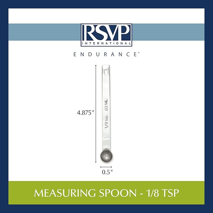 RSVP International Endurance Kitchen Collection Open Stock Measuring Spoon, Stainless Steel, Dishwasher Safe, 1.125-Teaspoon - Image 5