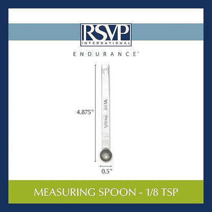 RSVP International Endurance Kitchen Collection Open Stock Measuring Spoon, Stainless Steel, Dishwasher Safe, 1.125-Teaspoon - Image 5