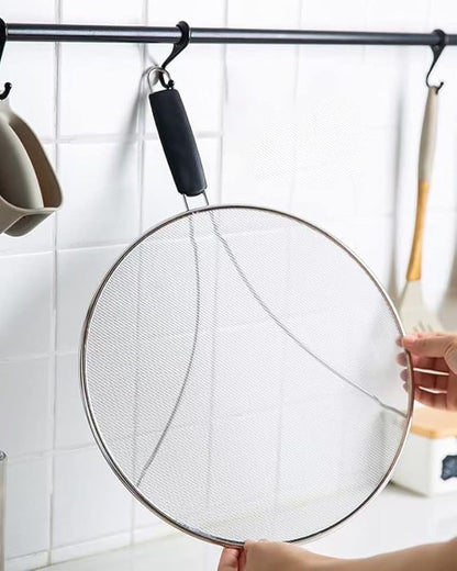 Large Splatter Screen for Frying Pan, 15 Inch Stainless Steel Grease Splatter Guard, Mesh Frying Screen Keeps Kitchen Clean and Protects Skin From Burns - Image 5