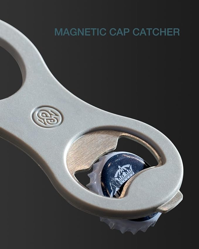 2 in 1 Magnetic Beer Bottle Opener for Refrigerator and RV with Cap Catcher, Soft Touch Silicone Surface Protect Fridge, Pop Can Soda Can Opener for Long Nails, Ideal Gift - Image 3
