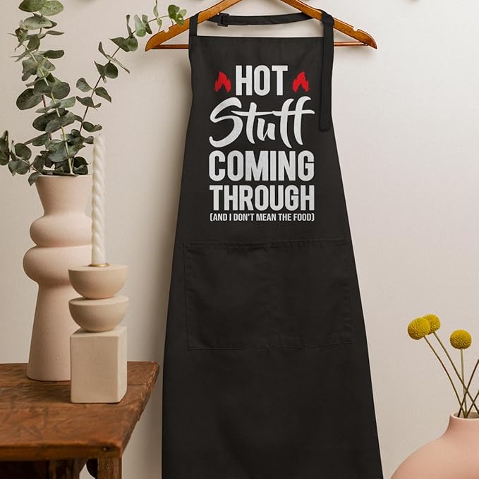 SANDJEST Funny Mens Aprons with Pockets for BBQ Grilling Cooking Grandpa Husband Apron for Birthday Christmas Father's Day