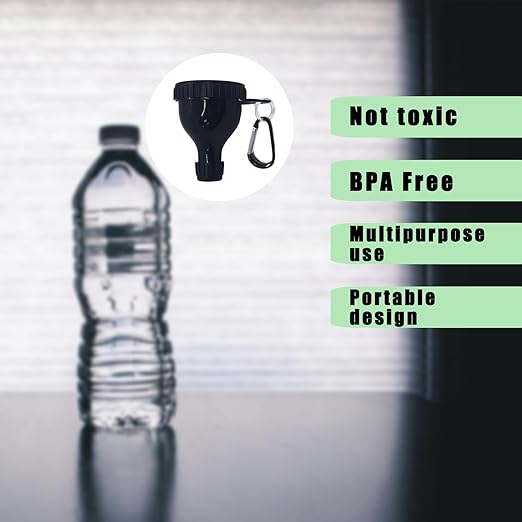 2 Pack Protein Powder Container to Go - Mini Funnel with Keychain and Keyring, Water Bottle Funnel for Shakers - Image 4