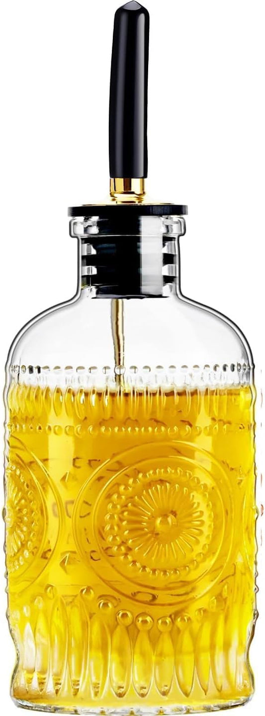 gegewawa Olive Oil Dispenser Bottle for Kitchen with Metal Spout, Glass Oil Bottles 7OZ, Elegant Glass Cooking Dispenser for Kitchen by Unknown