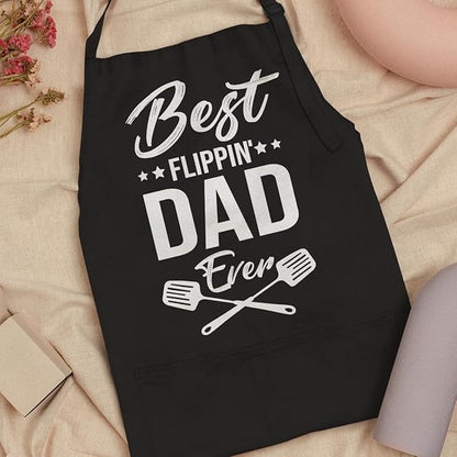 SANDJEST Funny Mens Aprons with Pockets for BBQ Grilling Cooking Grandpa Husband Apron for Birthday Christmas Father's Day