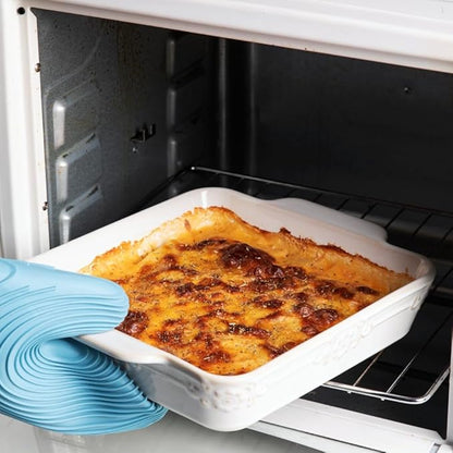 Sweejar Casserole Dishes for Oven, Ceramic Bakeware Set of 4, Rectangular Baking Dish with Handles, Lasagna Pans for Cooking, Gratin, Roasting, Banquet and Daily Use (Kiln-Change White) - Image 6