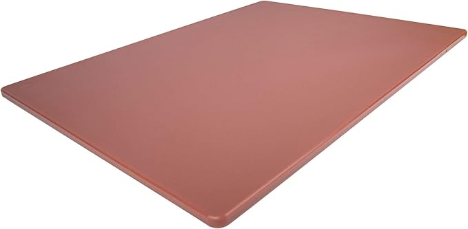 Thirteen Chefs Extra Large 24 x 18 Brown Cutting Board - 1/2" Thick HDPE Plastic for Cooked Meat, NSF Professional Grade for Restaurant Kitchens by ThirteenChefs