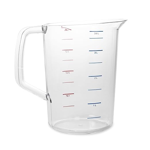 Rubbermaid Commercial Products Bouncer Clear Measuring Cup, 16-Cup/4-Quart, Clear, Strong Food Grade, Easy Read for Liquid/Dry Ingredients, for Home/Professional Kitchen - Image 3