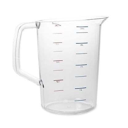 Rubbermaid Commercial Products Bouncer Clear Measuring Cup, 16-Cup/4-Quart, Clear, Strong Food Grade, Easy Read for Liquid/Dry Ingredients, for Home/Professional Kitchen - Image 3