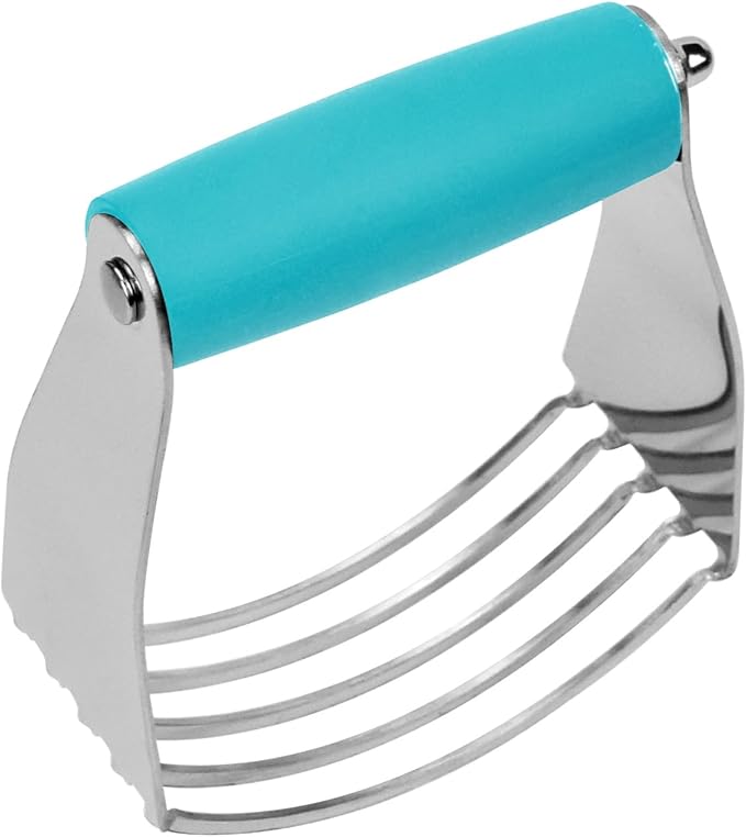 Dough Blender Heavy Duty Pastry Cutter Stainless Steel Butter Cutter Professional Baking Tool For Mixing Flour Butter (Blue) by Theophorus