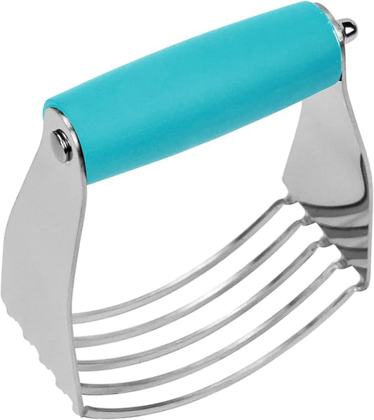 Dough Blender Heavy Duty Pastry Cutter Stainless Steel Butter Cutter Professional Baking Tool For Mixing Flour Butter (Blue) by Theophorus
