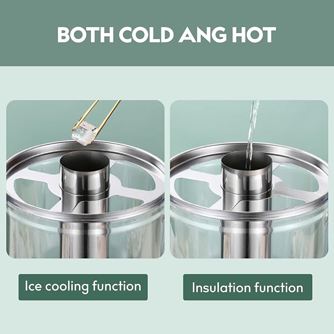 2.2 Gallon Drink Dispensers for Parties, Beverage Dispenser with Stand, Commercial Hot Cold Juice Dispenser with Ice Container and Stainless Steel Drip Trays for Beer, Water Lemonade - Image 7